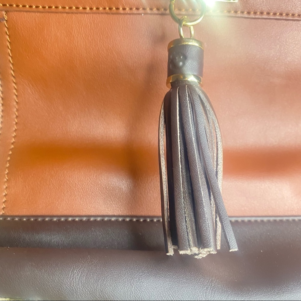 Spartina 449 Yemassee Trail Pocket Hobo natural linen & genuine leather Bag - Picture 8 of 16
